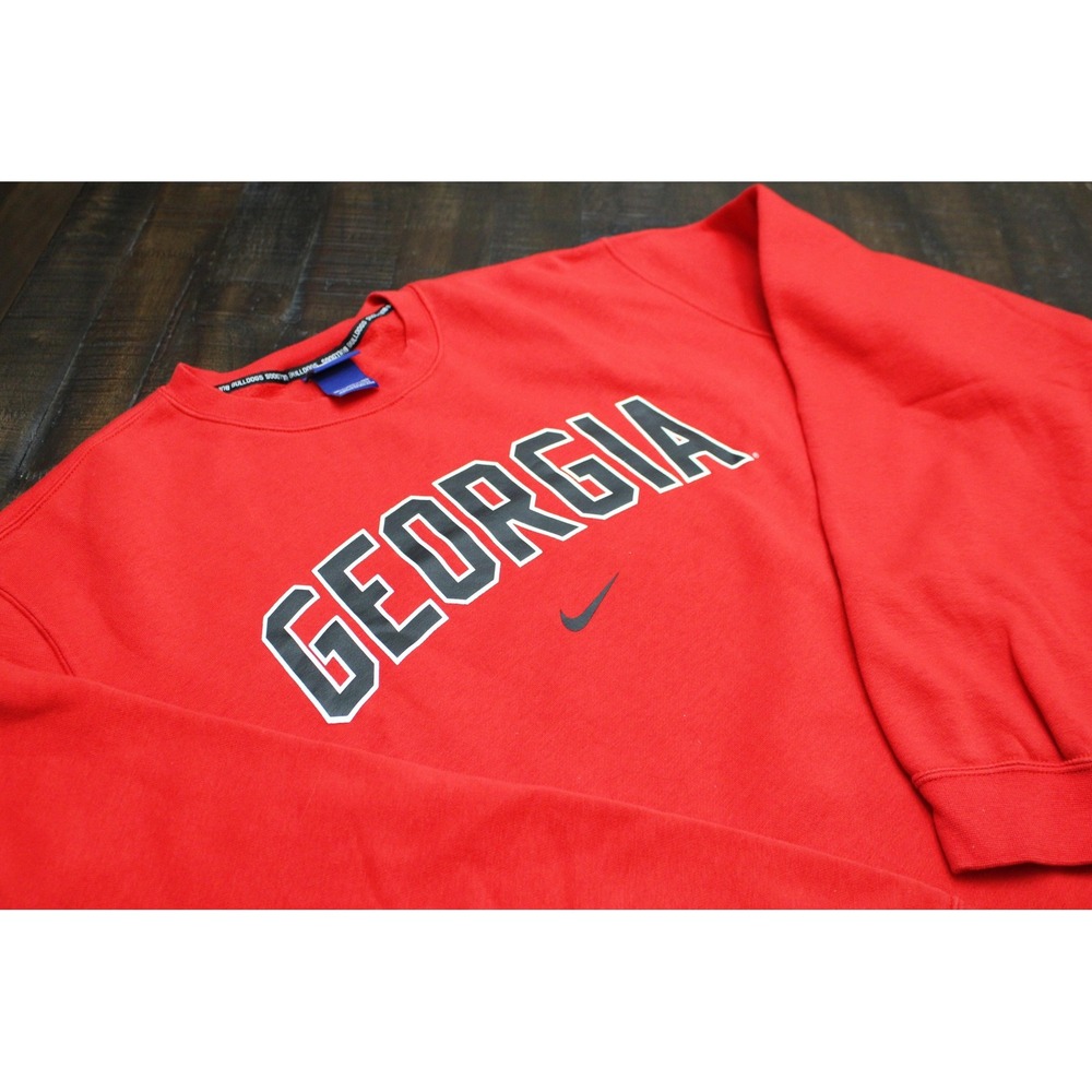 Georgia Bulldogs Sweatshirt Mens 2XL Red NCAA Football Nike Crewneck Fleece